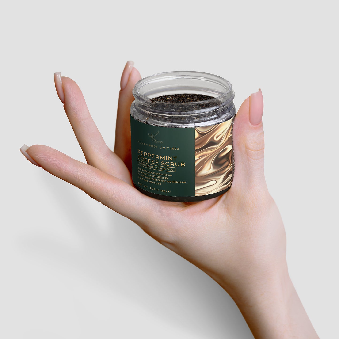 %100 Natural Peppermint Coffee Scrub
