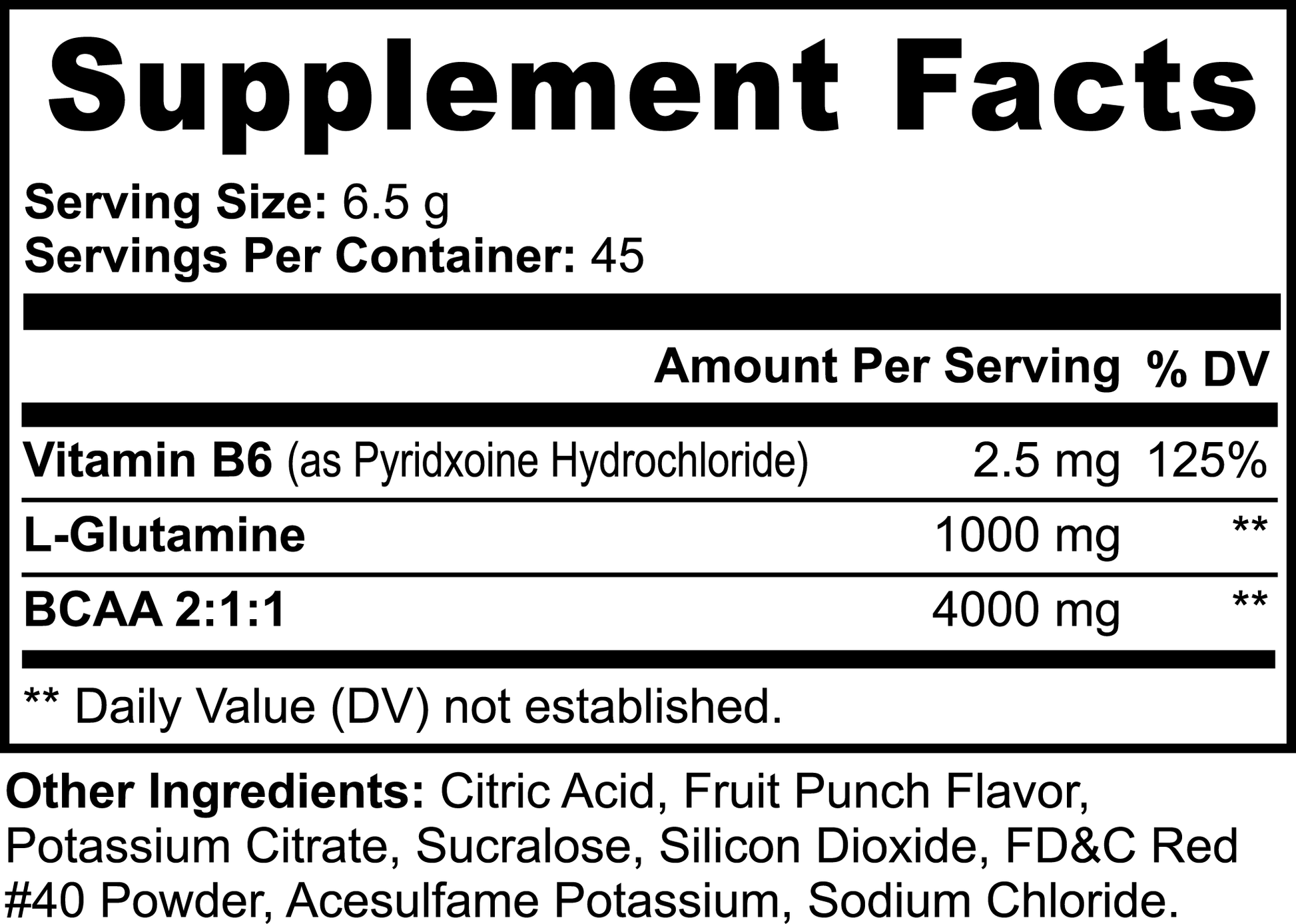 BCAA Shock Powder (Rich Fruit Flavor)